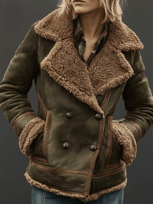 Retro Olive Green Explorer Warm Jacket