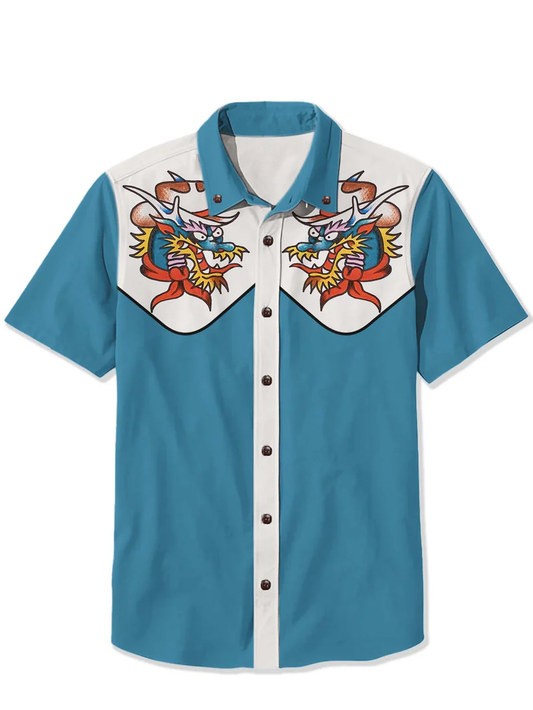 Western Dragon Cowboy - 100% Cotton Shirt