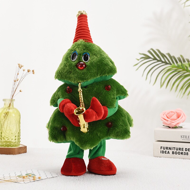 Dancing Christmas tree electronic plush toys decorations Christmas gifts