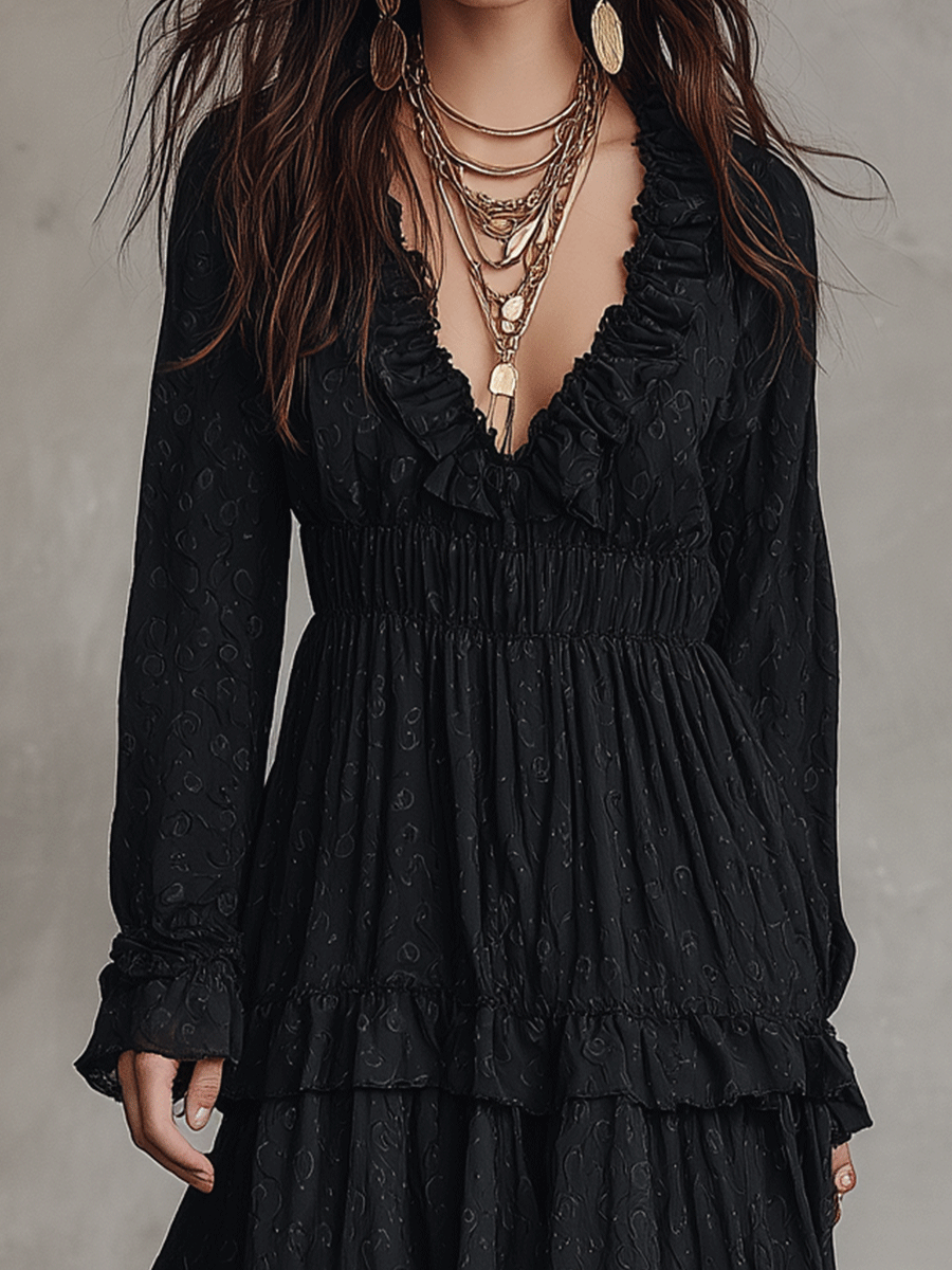 Dark Romance Bohemian Maxi Dress