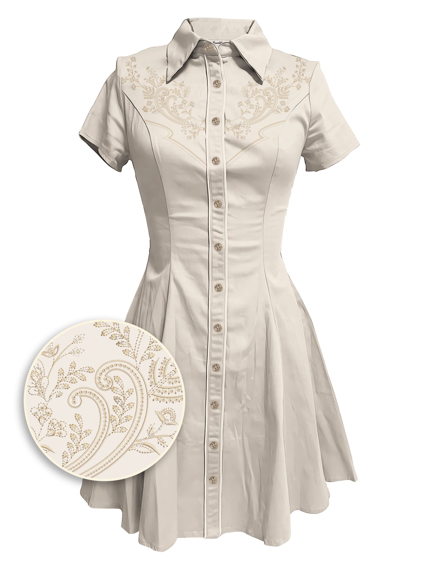 [Embroidery]Sacred Pattern - 100% Cotton Dress