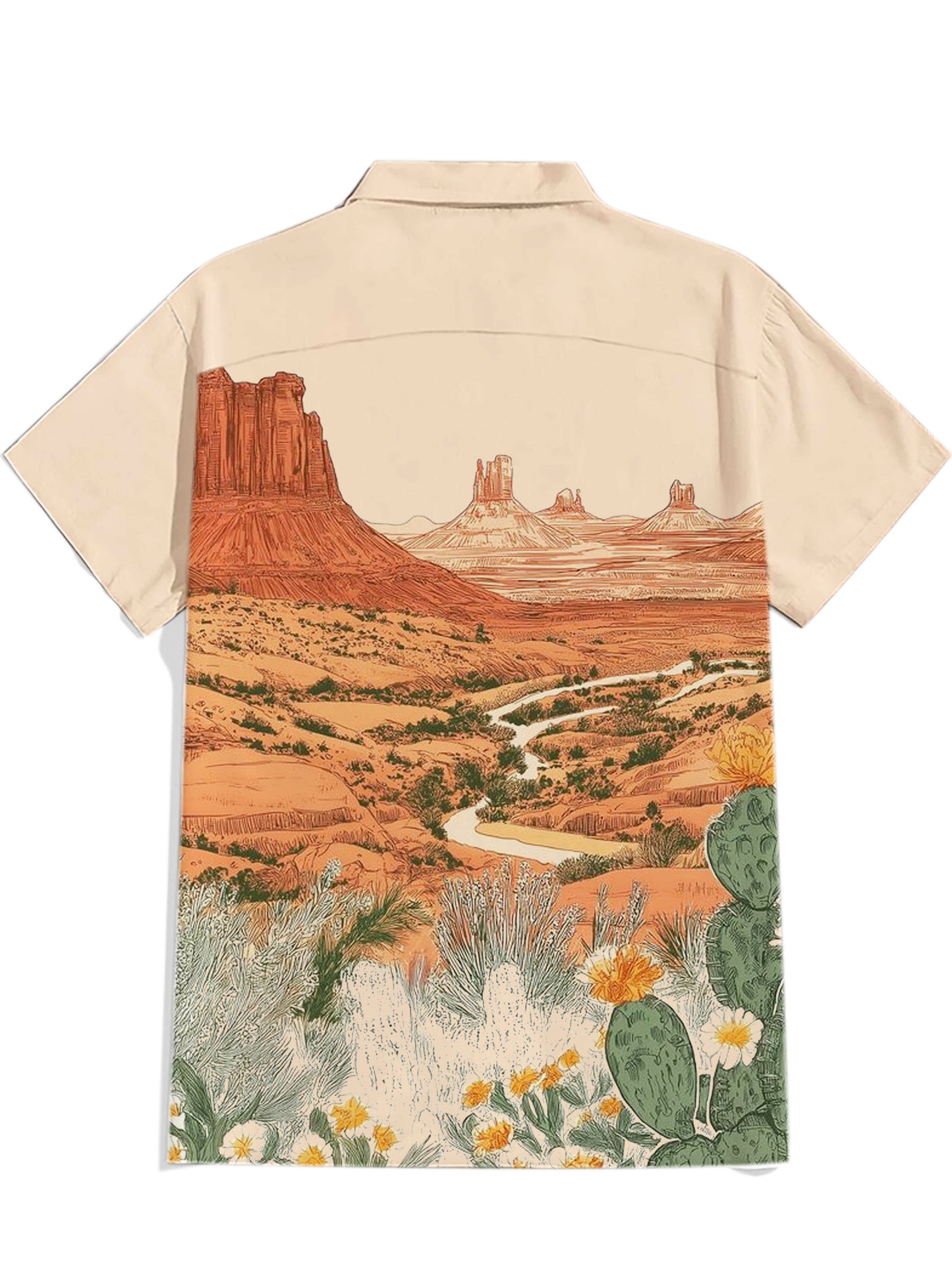 Wilderness - 100% Cotton Cuban Collar Shirt