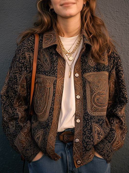 Boho Paisley Print Shirt