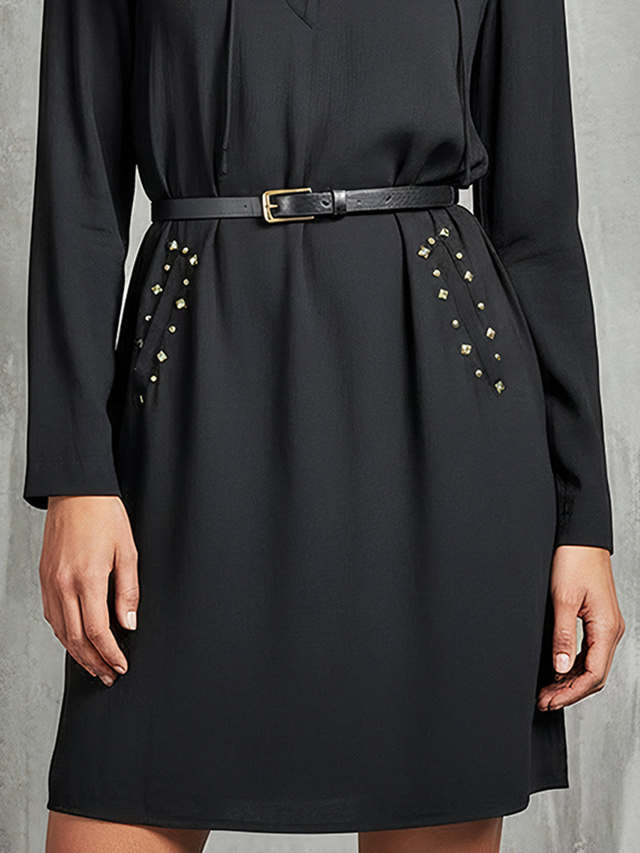 Starbound Rebel Lace-Up Midi Dress