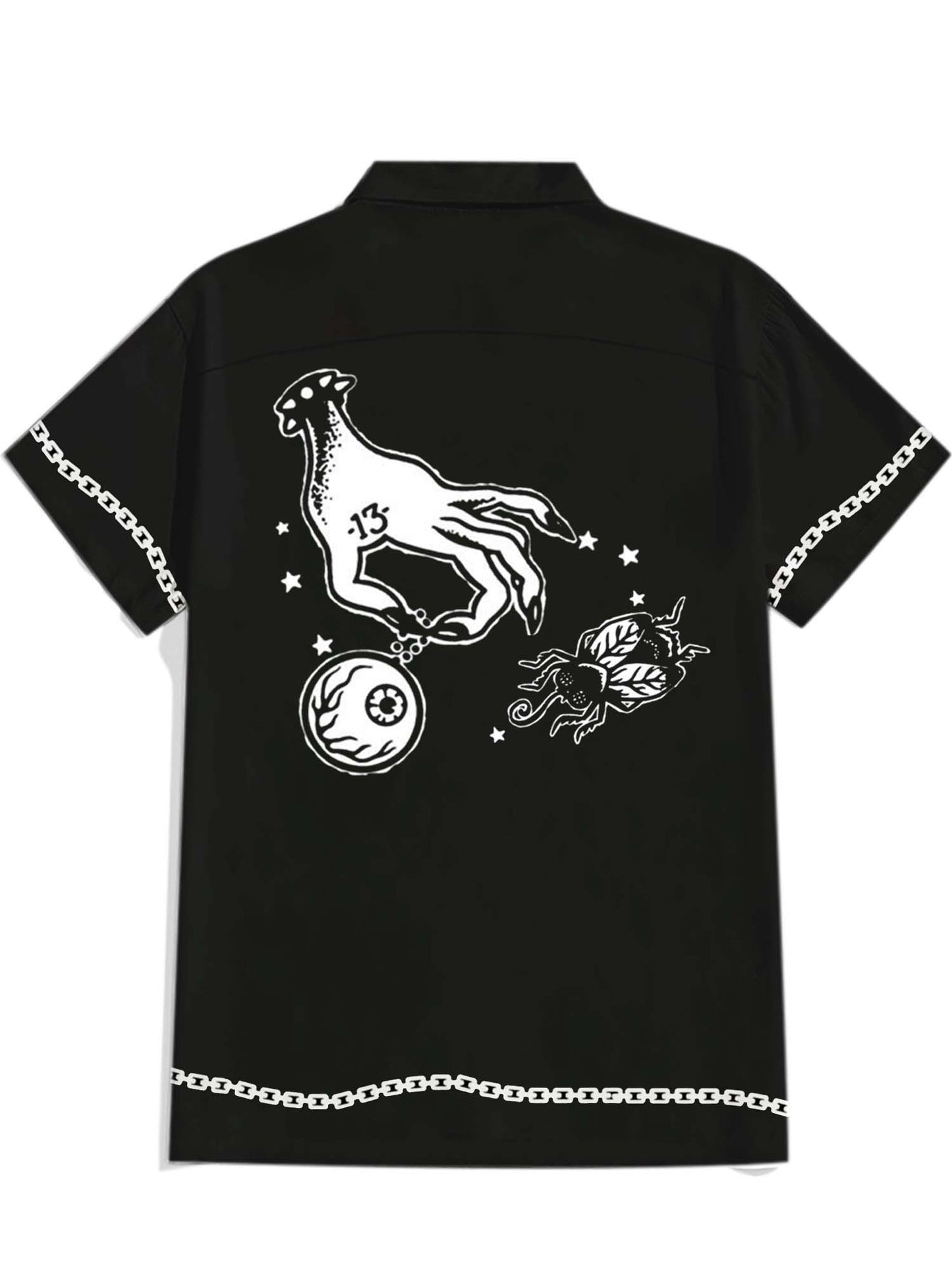 Lucky Vegas - 100% Cotton Cuban Collar Shirt