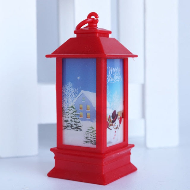 Santa Claus Snowman Lantern Light Merry Christmas Decor For Home Christmas Tree Ornament Xmas Gifts Navidad 2021 New Year 2022