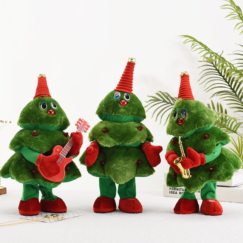 Dancing Christmas tree electronic plush toys decorations Christmas gifts