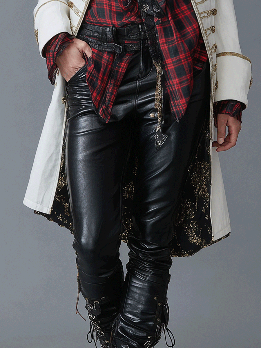 Vintage Chic White Military Double Breasted Longline Coat