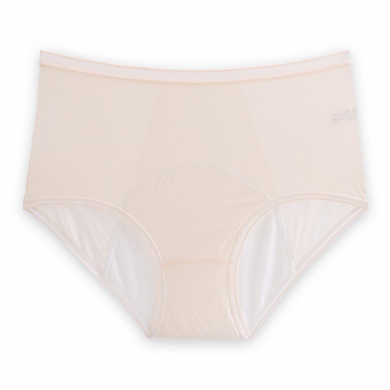 High Waist Leak Proof Ice Silk Panties Plus Size