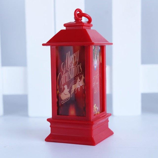 Santa Claus Snowman Lantern Light Merry Christmas Decor For Home Christmas Tree Ornament Xmas Gifts Navidad 2021 New Year 2022