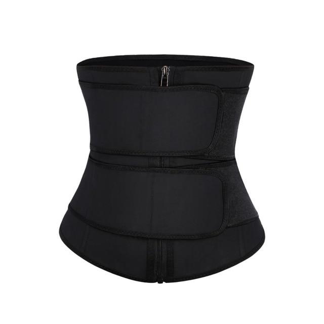 Double Velcro Strap Zipper Waist Trainer