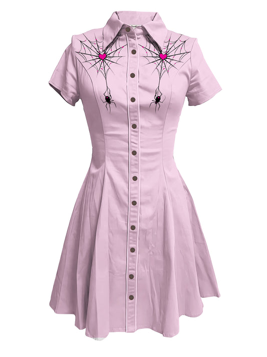 Spider - 100% Cotton Double Pocket Dress