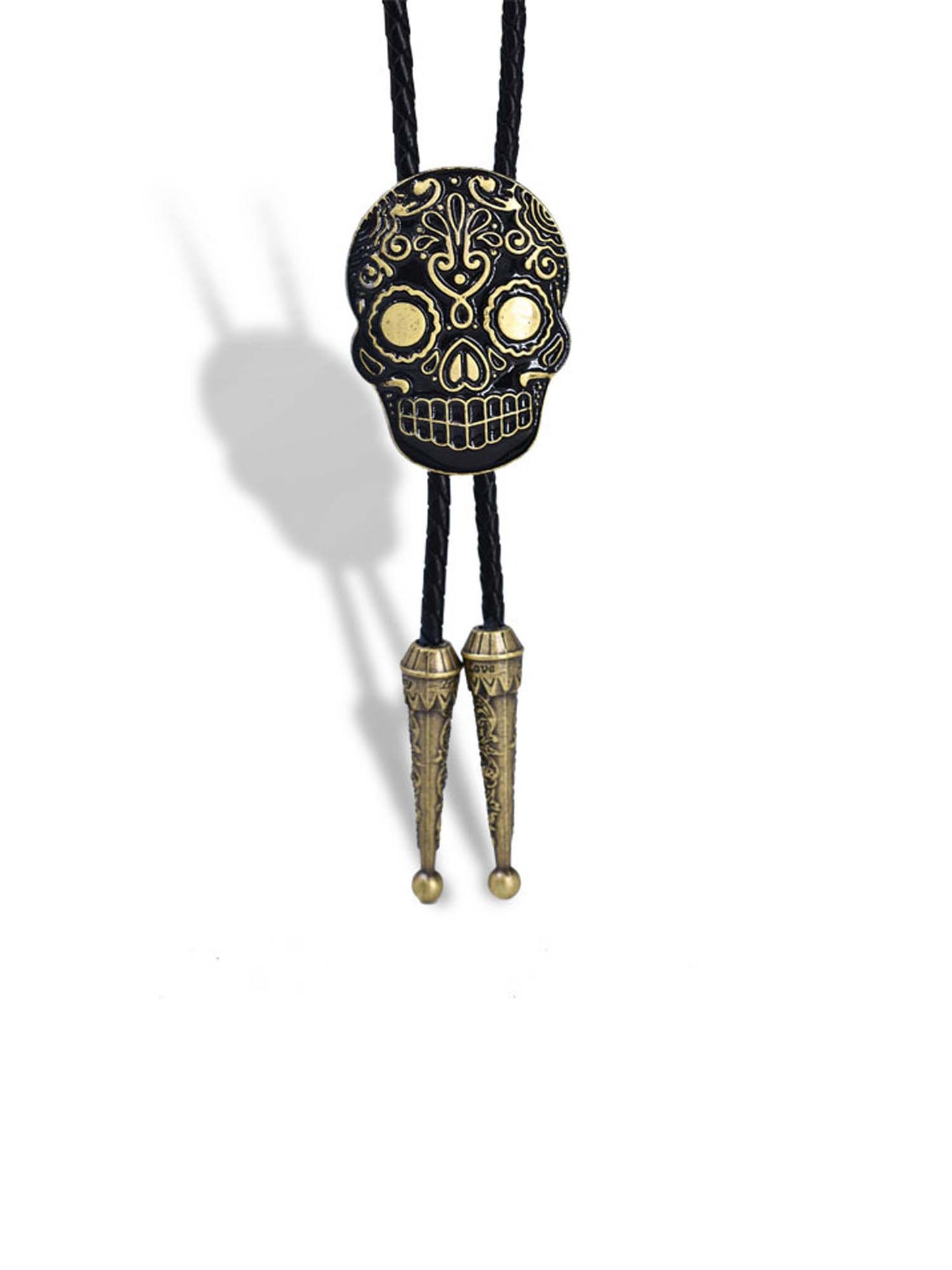 Skull Day Of The Dead Halloween Bolo Tie