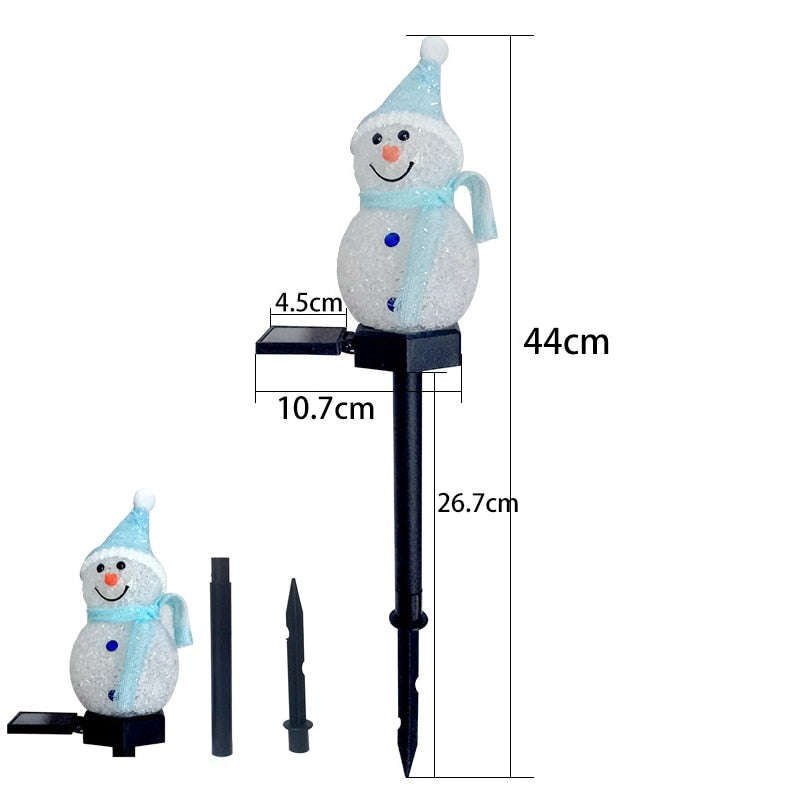 Garden Snowman Christmas Decoration Waterproof Solar Led Light Outdoor