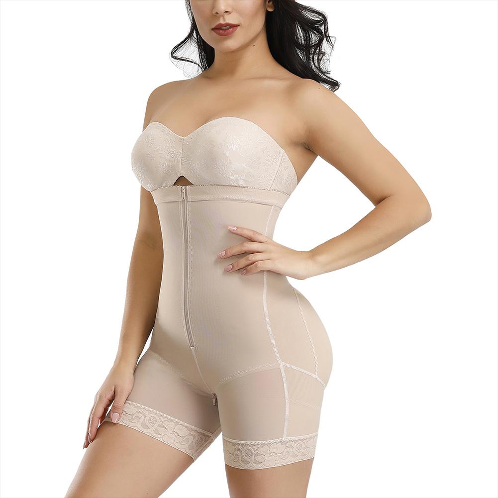 Melissa - Underbust Zip Firm Tummy Control Sheer Leg Body Shaper with Butt Lifter