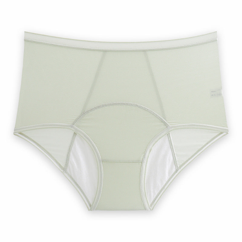 High Waist Leak Proof Ice Silk Panties Plus Size