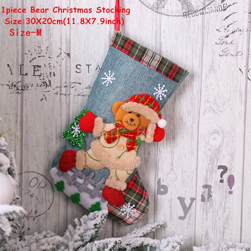 Christmas Stocking Santa Sack Gift Bag