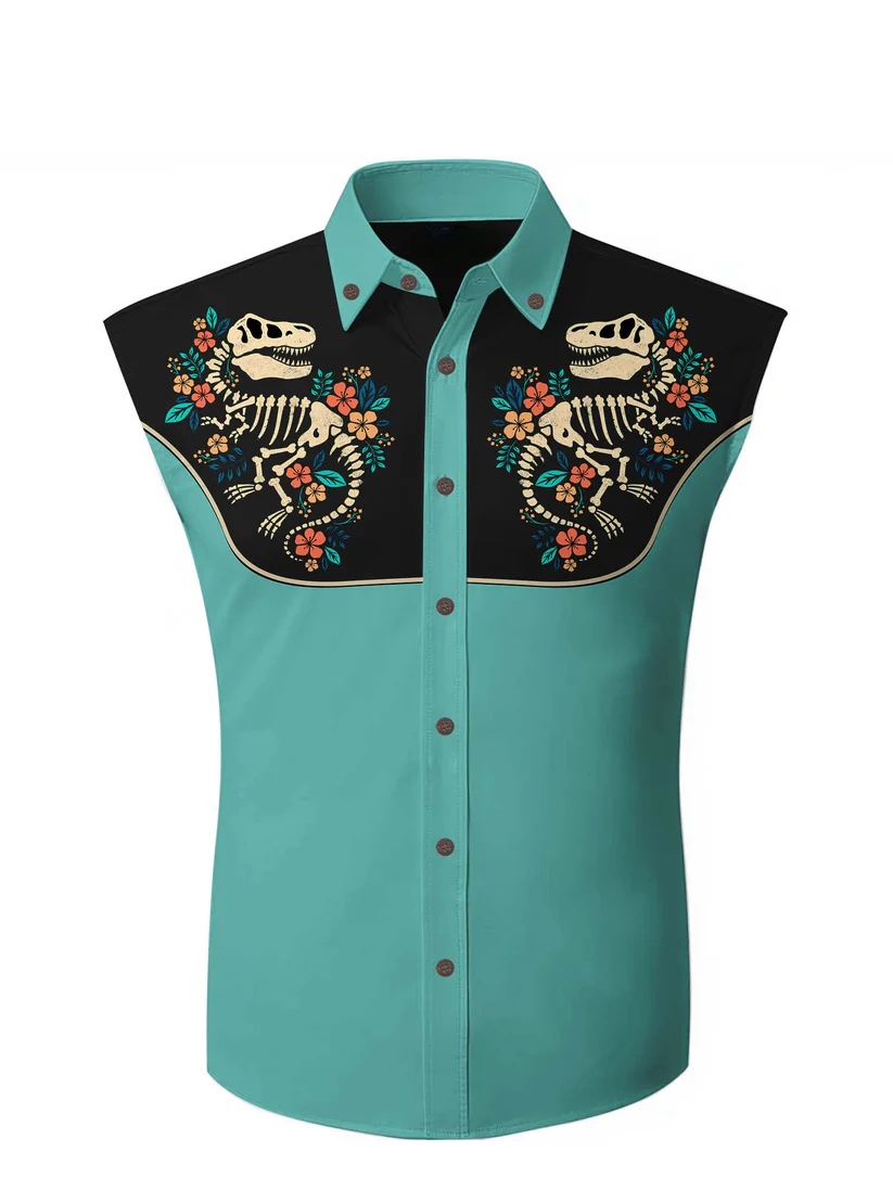 Jurassic World Dinosaurs - 100% Cotton Sleeveless Shirt