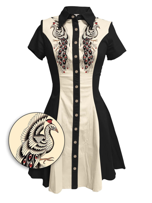 White Peacock - 100% Cotton Dress