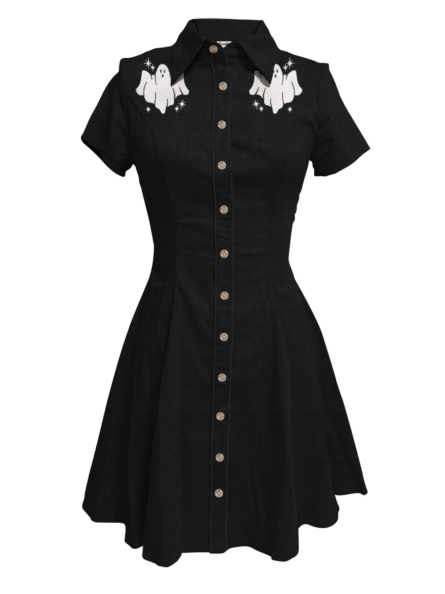 [Embroidery]Ghost - 100% Cotton Dress