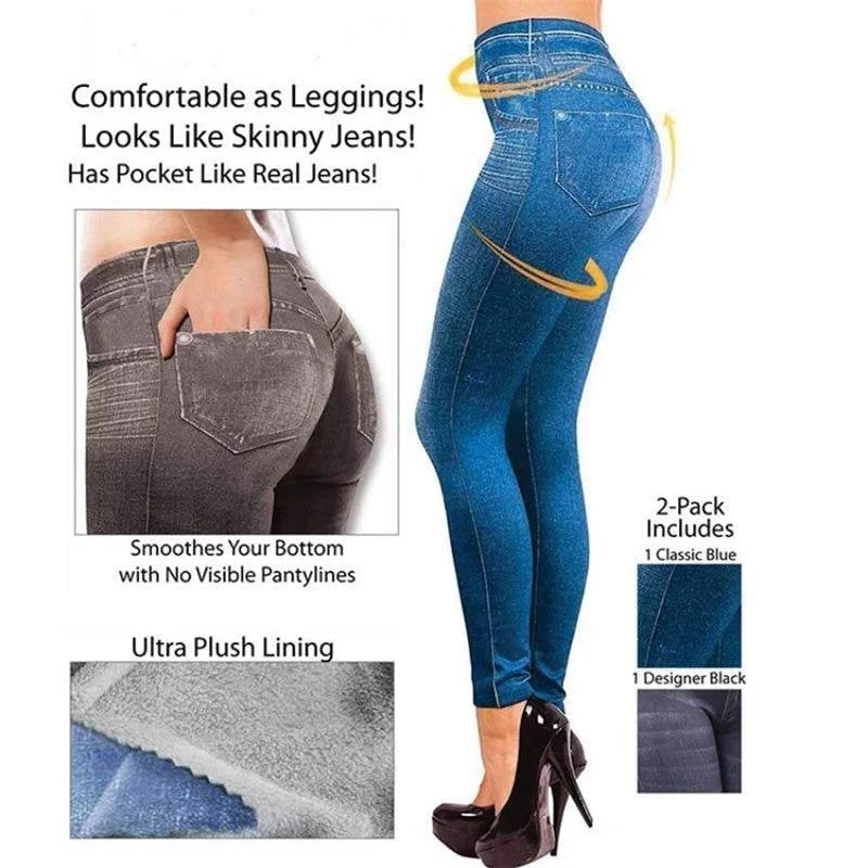 💖 Last Day Promotion 49% OFF🌹Thermal Fleece Denim Jeggings BUY 3 FREE SHIPPING)