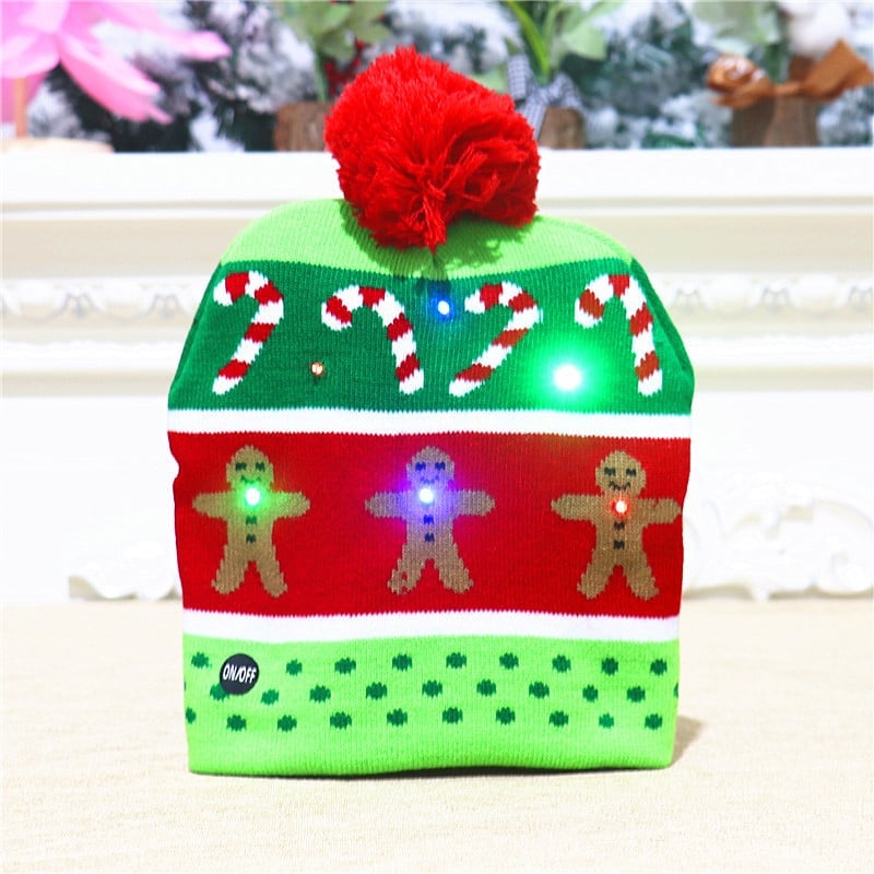 🎁2022 Early Christmas Sale 48% OFF- Christmas LED Light Knitted Beanies