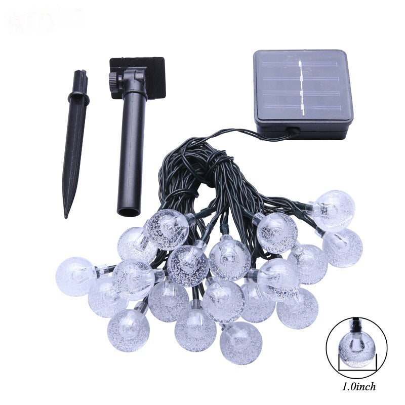 Crystal Balls Solar Lamp Waterproof LED Fairy Lights 8 Modes Outdoor Solar Power Light for Garden Yard Home Party Wedding Decor