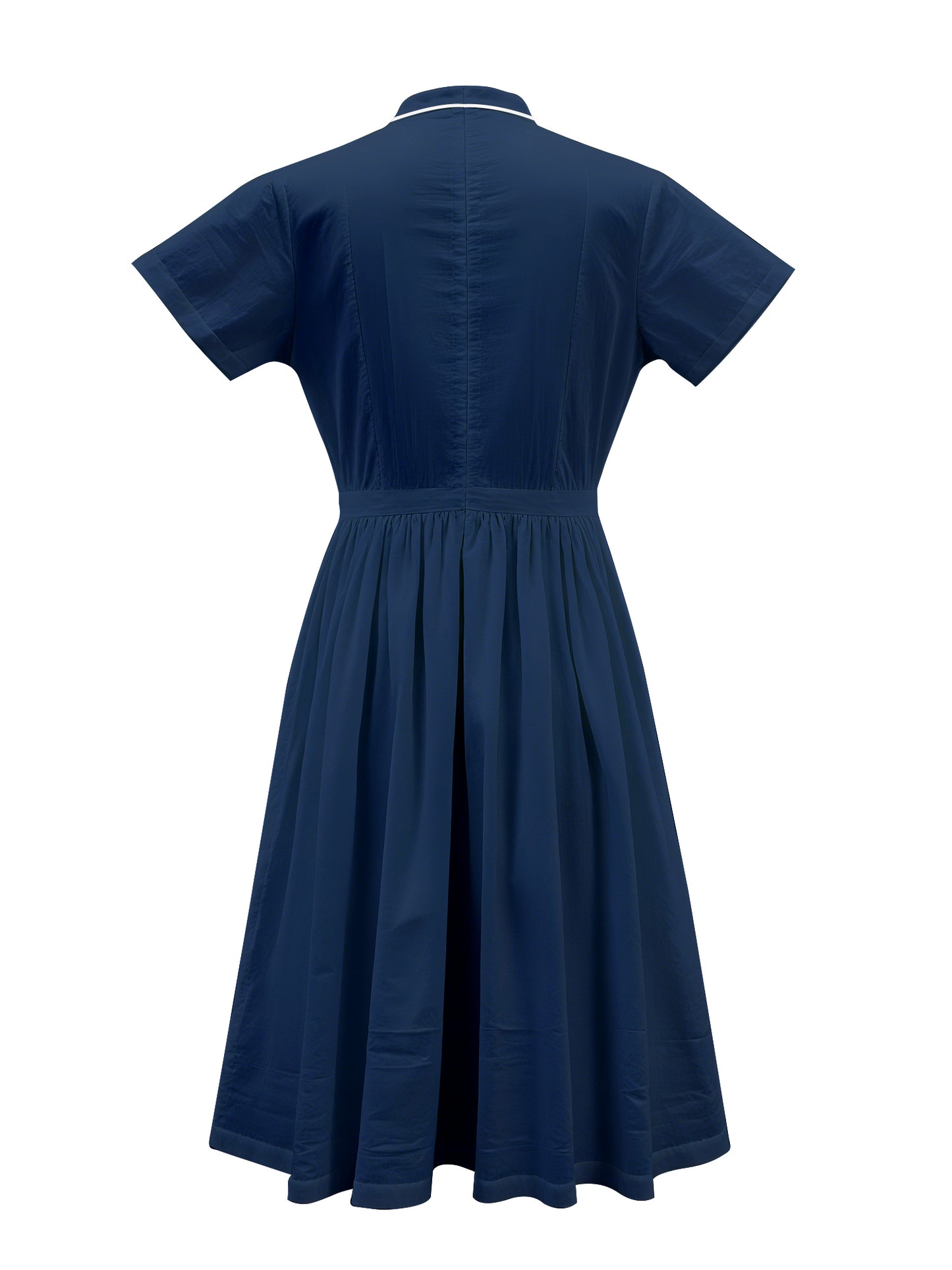 Classic Navy - 100% Cotton Vintage Dress