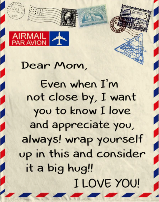 LETTER TO MOM BLANKET