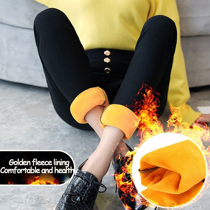 Padded thickened outer wear stretch Skinny Pants