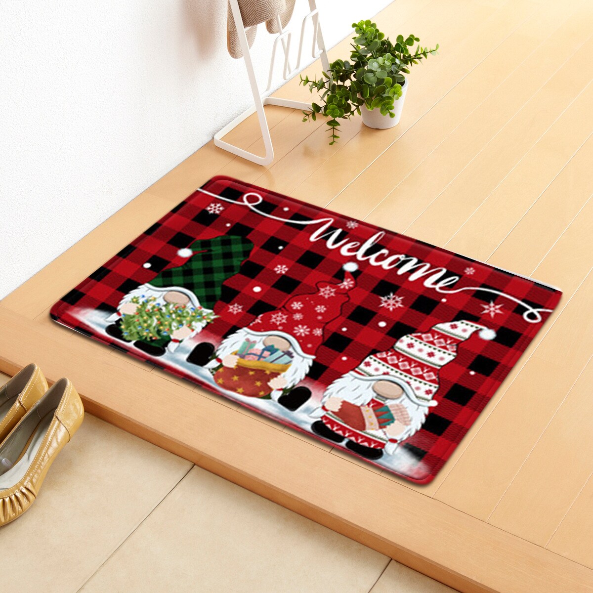 Christmas Floor Mat Non-Slip Entrance Carpet