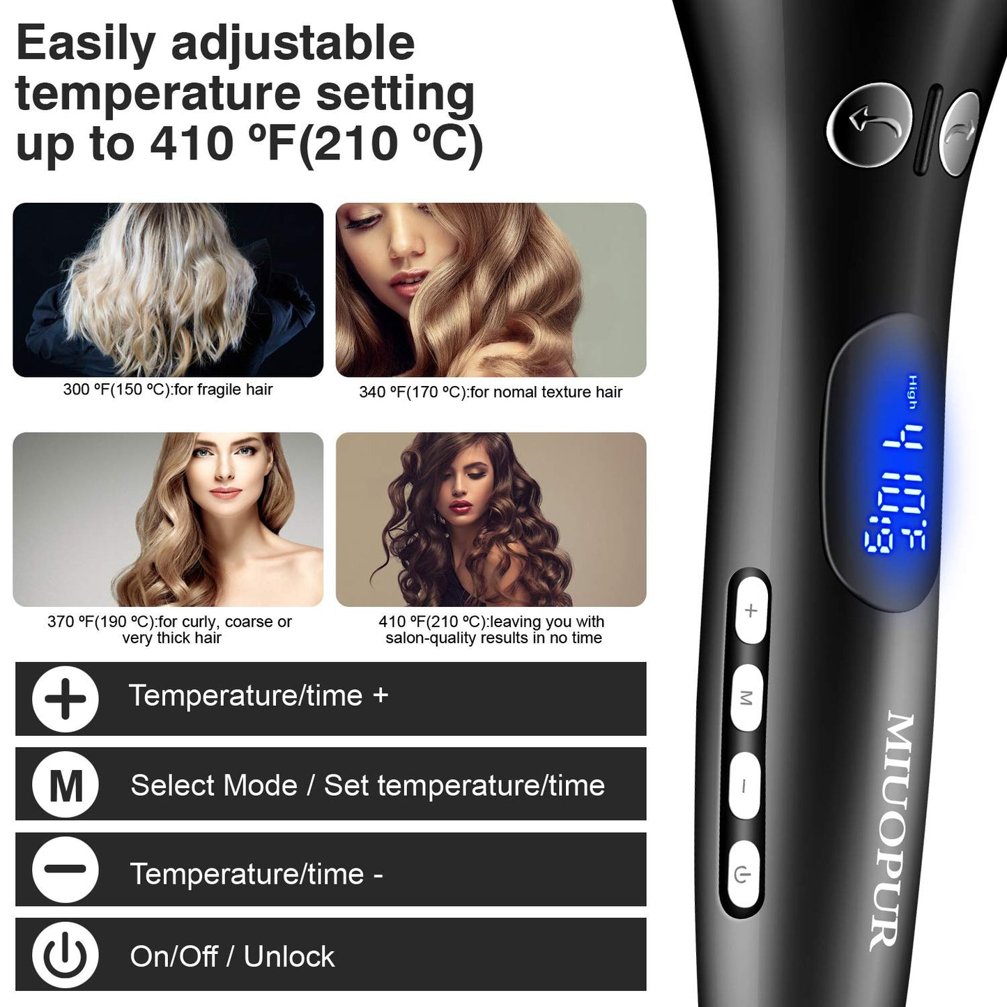 Automatic Hair Curling Iron with Ceramic Ionic Barrel Hair Curler