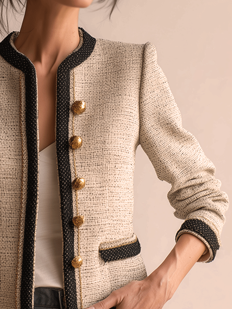 Elegant Tweed Cropped Jacket