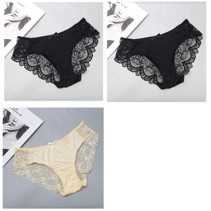 Sexy WomensPanties Seamless Plus Size Shorts Lady Flower Briefs