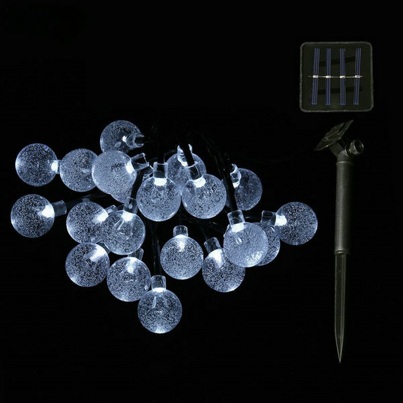 Crystal Balls Solar Lamp Waterproof LED Fairy Lights 8 Modes Outdoor Solar Power Light for Garden Yard Home Party Wedding Decor