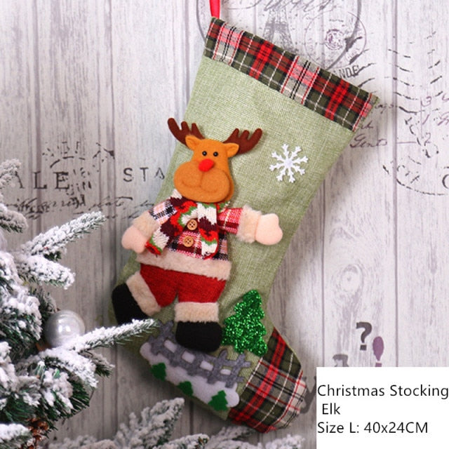 Christmas  Socks Tree Decoration 3pcs/set