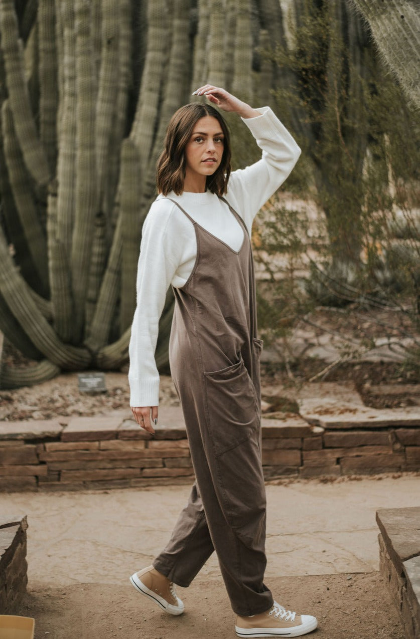 Womens Casual Wide-Leg Jumpsuit