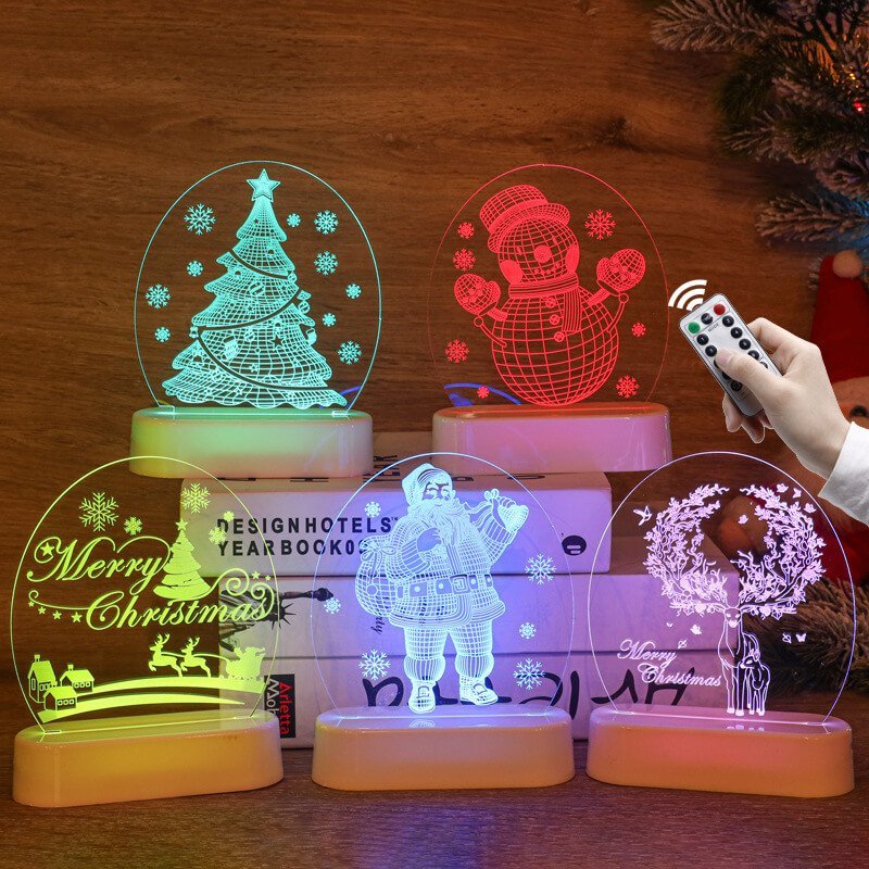 The New 2022 Santa Claus snowman Christmas Tree Lights bedroom decor night lights