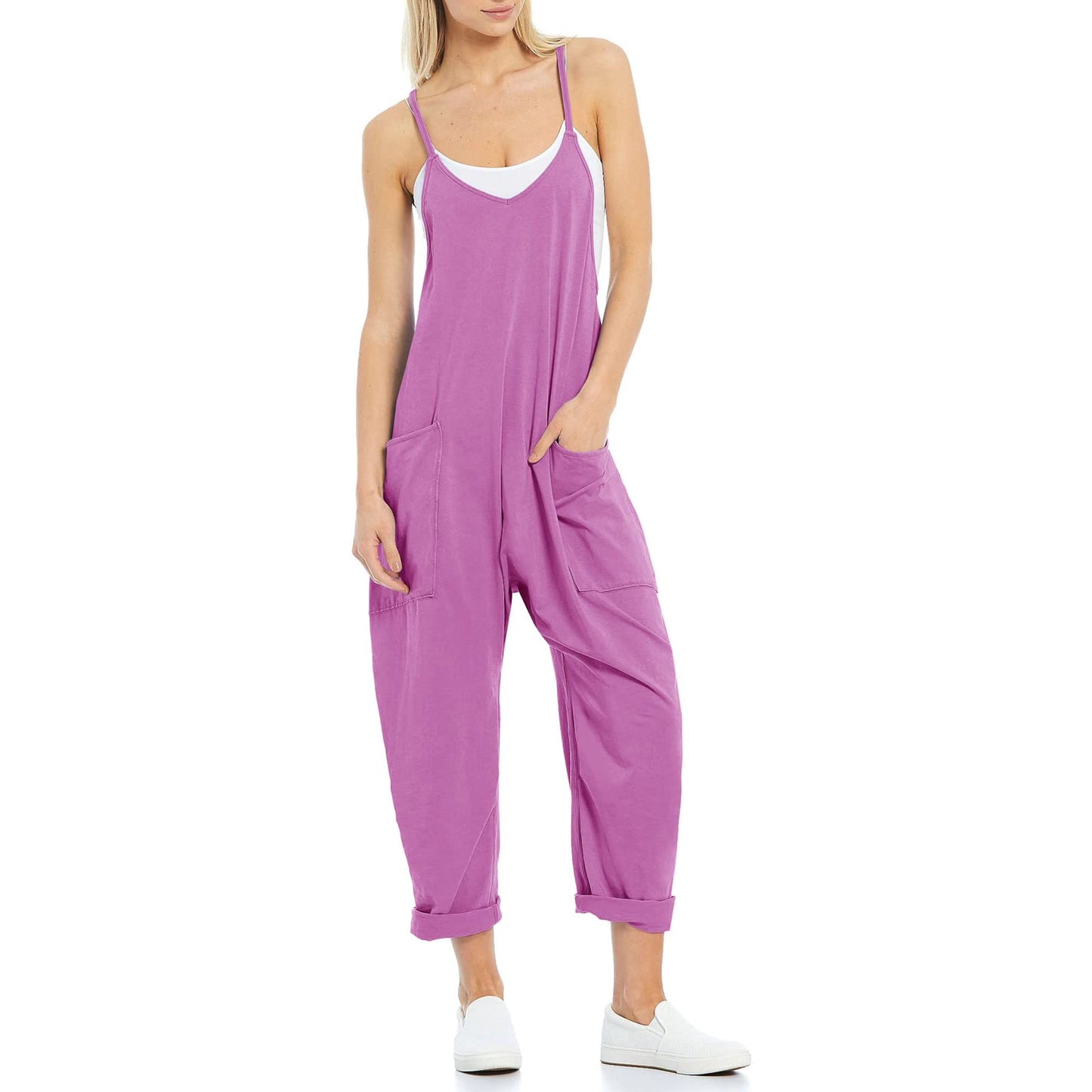 Womens Casual Wide-Leg Jumpsuit