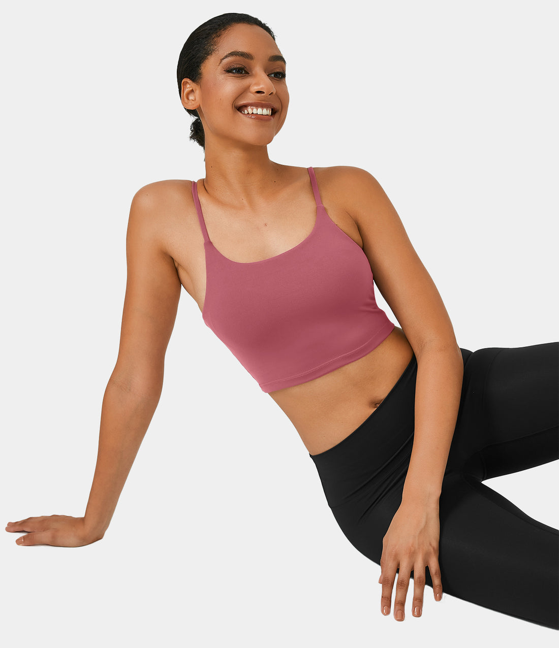 Basic Padded Workout Cropped Tank Top