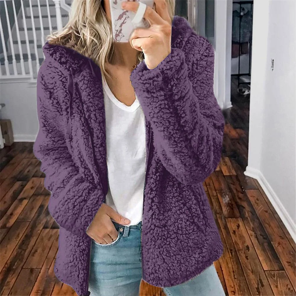 Puffy Teddy Bear Jacket Coat