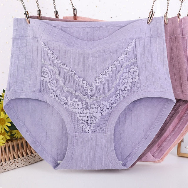 2022 Newest Plus Size LeakProof Lace Cotton Panties