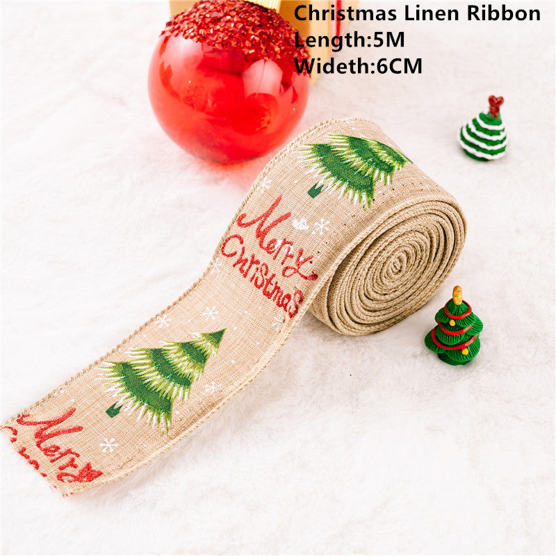 5m Christmas Santa Claus Ribbon Roll