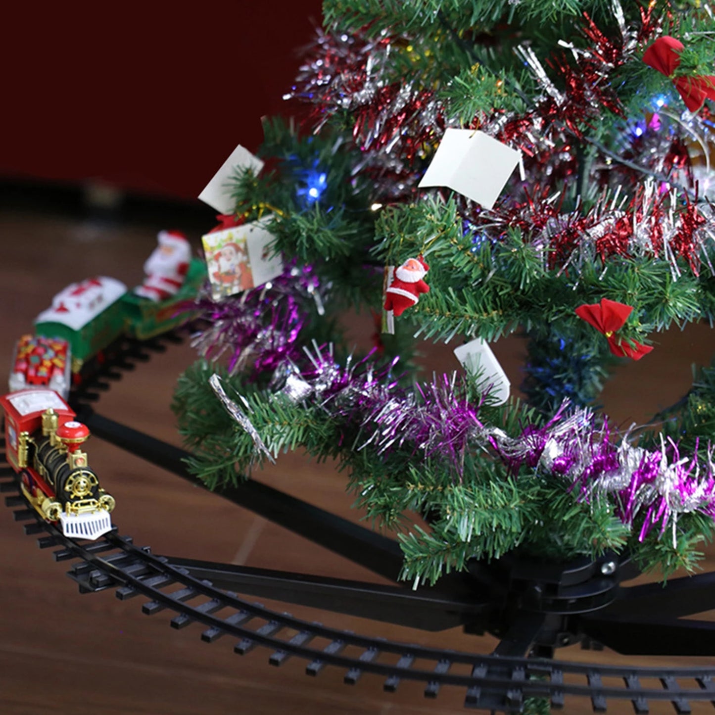 Electric Christmas Tree Train Set Attaches