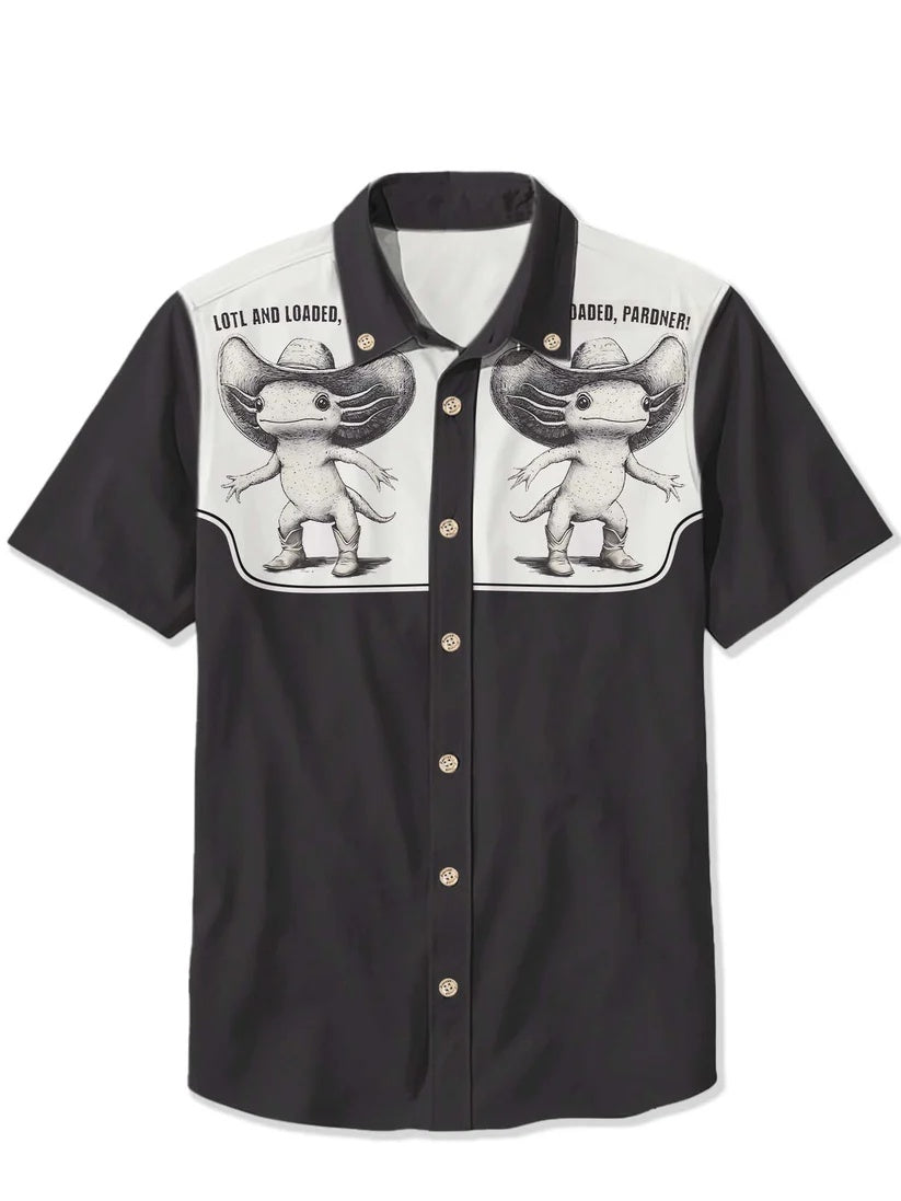 Axolotl Cowboy - 100% Cotton Shirt