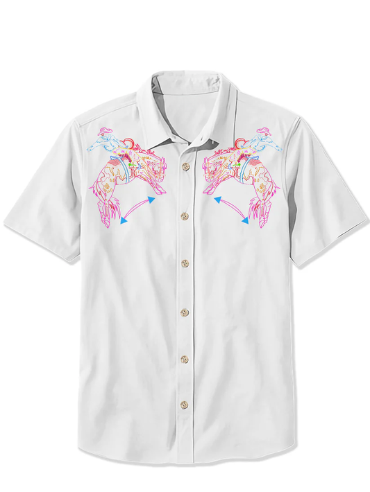 Cowboy Sketch - 100% Cotton Shirt