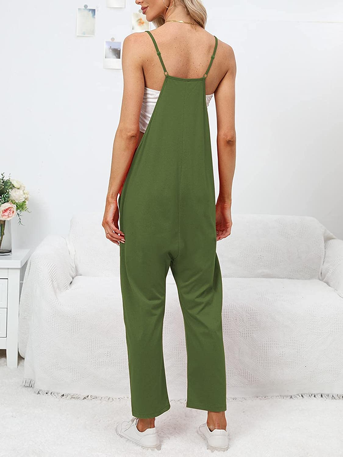 Womens Casual Wide-Leg Jumpsuit