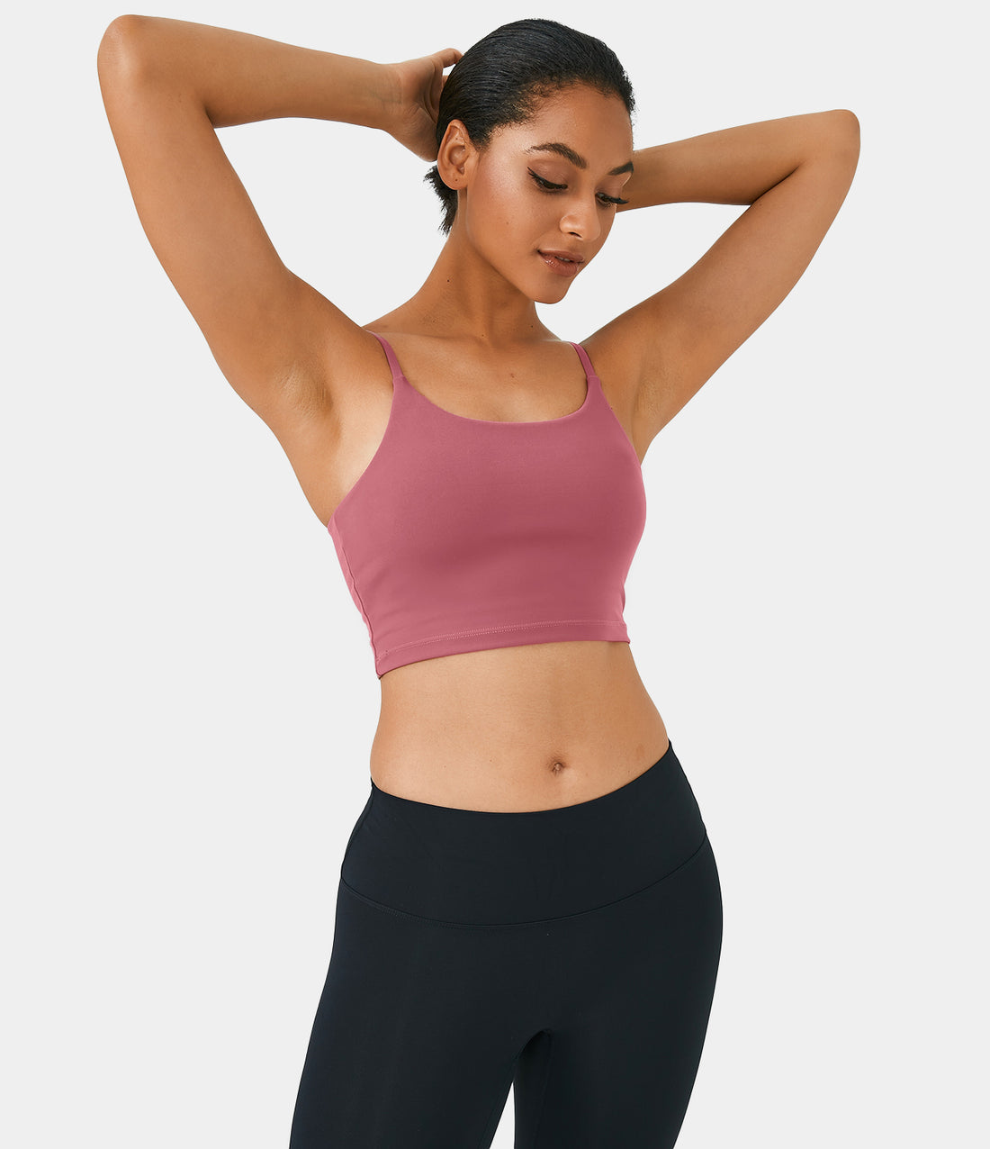 Basic Padded Workout Cropped Tank Top