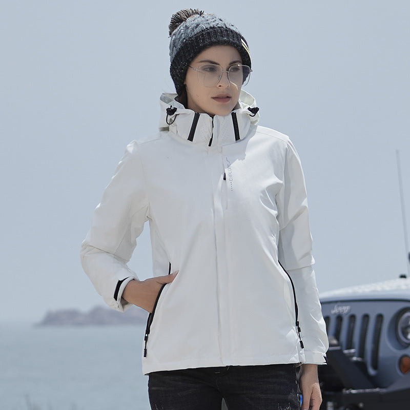 Multi-function Waterproof  Warm Detachable Punching Jacket