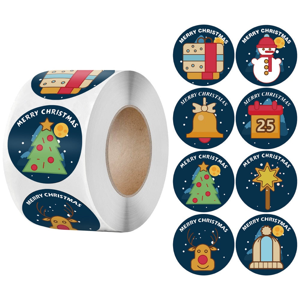 Merry Christmas Stickers For DIY Gift Decor